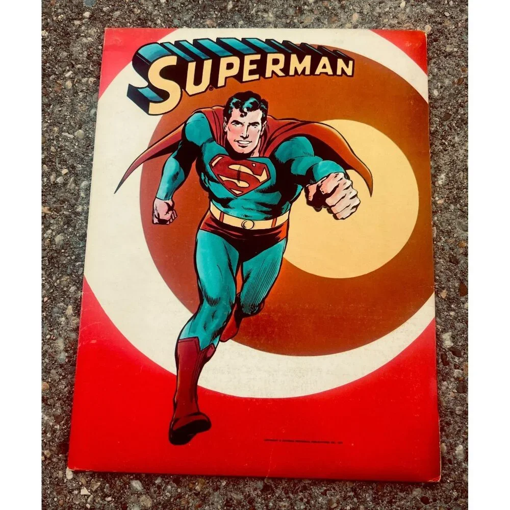 Vintage 1975 Superman Portfolio Folder (Super Friends) Pen-Tab #NJ-39 DC